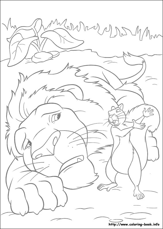 Lew i Przyjaciel - Kolorowanka do Druku dla Dzieci kolorowanka do druku